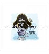 Kočičí pirát LITTLE PIRATE panel úplet 38x36cm