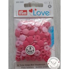 Patentky MINI "Color snaps" PRYM LOVE růžový mix