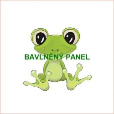 Žába zelená panel úplet 29,5x27,5cm