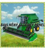 Kombajn zelený John Deere panel 39x38cm teplákovina