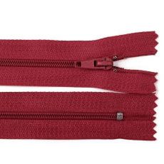 Zip spirálový 35cm  bordo