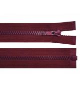 Zip kostěný 40cm  bordo