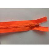 Zip kostěný 40cm neon oranžový 