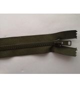 Zip kostěný 90cm Khaki   