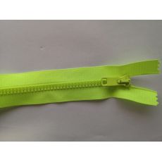 Zip kostěný 45cm  neon žlutý 