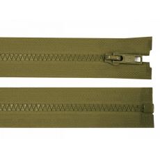 Zip kostěný 70cm khaki