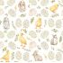 Velikonoční vajíčka, kačenky, králíčci, kuřátka španělské bavlněné plátno