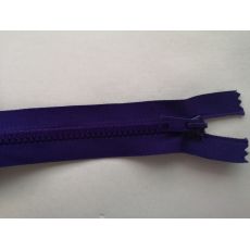 Zip kostěný 60cm tmavě fialový