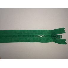 Zip kostěný 60cm zelený